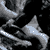 A grayscale animation of a creature's mouth opening from closed to wide, with visible teeth and tongue, below which appears 'JULY 25' text.