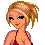 Pixel art contact sheet showing three frames of a bikini-clad cartoon woman with blonde hair, pink high heels, and visible text "HOTT ENOUGH FOR PLAYBOY" below the images.