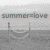 Animated sequence showing a beach scene with volleyball net and text changes: 'summer=love' to 'love=Me', then 'Me=' appears, followed by 'Volleyball' text.