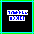 Two side-by-side display pixelated text on black backgrounds with blue and green borders; the right includes red 'WARNING:' above identical blue text