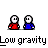 Pixel art animation of two figures in red and blue clothing interacting with brown vertical bars against a gray background, showing sequential poses and expressions.