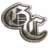 Pixelated grayscale icon featuring stylized intertwined letters and text reading "Good Charlotte" on a white background.