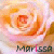 A four- of a peach-colored rose with the text 'Marissa' below each , showing variations in color saturation and text rendering