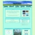 Static pixelated image showing a light blue webpage layout with multiple rectangular sections and a small square thumbnail on the right side.