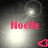 A four- of grayscale images with pink text and symbols, each showing a bright light source and a circular lens flare effect