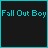 Pixelated cyan text on black background with animated heart and exclamation mark additions across frames.