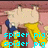Animated sequence of a cartoon character with light brown hair and yellow clothing, showing text changes over a pink background.