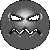 A grayscale animated sequence of circular icons showing a face with shifting expressions from angry to neutral, each icon has a light gradient center.