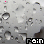 A raindrop-covered glass surface with repeated 'rain' text and pink heart symbols animating upward.