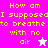 Yellow pixelated text on pink and white backgrounds with two distinct star icons, one white and one purple.