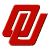 Red stylized paperclip icon with white highlights on a transparent background, rendered in pixelated style at 50x50 pixels.