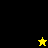 A static pixel art icon with a black, yellow, and olive green color scheme featuring two star-shaped figures.
