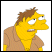 Pixelated cartoon character with yellow skin, brown hair, and a brown jacket against white background.