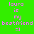 Green background with pink pixelated text reading 'laura is my bestfriend =]' repeated twice in a