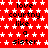 Red background with white star pattern and repeated black text "love courtny like a sister" in pixelated font across the image.