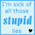 Two side-by-side animated frames of a buddy icon showing text with varying font styles and colors, including a small heart symbol in the first frame.
