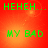 Green pixelated text on a red-orange gradient background with subtle light effects, arranged in a pattern