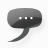 Gray speech bubble icon with three white dots inside, rendered in pixelated style on white background.