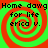 Green and red spiral background with black text reading "Home dawg Home dawg for life erica v." repeated in four quadrants.