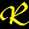 Yellow stylized letters and stars on black background with a separate star containing handwritten text.