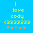 Yellow pixelated text on blue background reads 'i love cody (333333' with orange and gray star icons below, two versions differ in star arrangement.