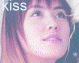 A sequence of six small images showing a person with light brown hair and bangs, each labeled 'KISS' at the top left.