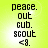 Four identical display black pixelated text on a bright yellow background with subtle light gradients