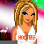 Animated contact sheet of a pixelated female character in Hooters attire with changing poses and background elements across frames, including text overlays and an information icon.