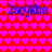 Static pixel art image with repeating heart pattern background and blue text reading 'Zacynhe' in four positions.