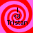 Four identical red and pink spiral-patterned icons with black text 'Tristan' and a small heart symbol, arranged in a