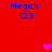Red background with blue text 'Megan' and '<33' repeated four times, pink heart symbols appear in different positions across frames.