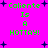 Bright pink background with green pixelated text reading "Caliente Is A HOTTAY!" and dark blue star-like symbols scattered throughout.