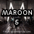 Pixelated icon with maroon text 'MAROON' on black bar, white 'A A' above, and white '5' below against dark background.
