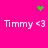A bright pink background displays four identical text strings with green pixel art elements above and below them.