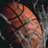 Animated sequence of basketballs passing through a net with yellow text overlays reading 'basketball', 'quitting is not an option' on dark background.