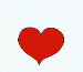 Red heart icon with brown object above it, transitioning to broken heart with white liquid and blood-like splatter.