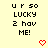 Pixelated text and red heart icons arranged in a on a light yellow background with one gray square visible