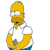 Pixelated character with yellow skin, white shirt, blue pants, and a beer mug in hand, standing against a white background.