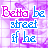 text fragments in pink and blue pixelated font over purple butterfly background, cycling through phrases like "Betta be street if he" and "I need a soldier."