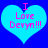 Two identical light blue hearts on a dark blue background with pink text reading "I Love Devyn!!!" inside each heart.