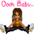 Animated contact sheet of a cartoon girl with brown hair in various poses and repeated text "Ooh Baby... I Want You. TO LEAVE." on white background.