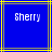 Blue square icon with yellow and gray lines, displaying the text 'Sherry' in white pixelated font