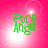 Green pixelated text 'Pure Angel' on pink background with white light effects, animated as four showing sequential brightness changes