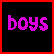 A two-frame contact sheet of pixelated text icons with distinct color schemes and visible animation changes between frames.