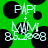 Green background with black circular shapes and white pixelated text reading 'PAPI', '+', 'MM', 'BS', '2008' arranged in a pattern