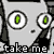 A 2x2 contact sheet of three animated frames from a cartoon-style buddy icon featuring a gray alien character with green eyes, showing sequential text and facial expressions across the frames.