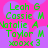 Green pixelated text on pink and purple background with repeated names and symbols.
