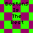 Pixelated text 'Bostons Is The Best' on a green and purple checkered background with diamond-shaped pattern variations.