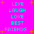 Bright pink background with cyan text and orange starbursts; two identical vertical of text with repeated words and starbursts in a