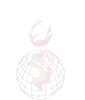 Animated sequence of five vertical frames showing a globe with lines and flame above it, transitioning from light pink to deep red across the frames